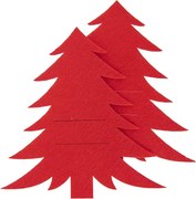 Orion Vrecko na príbory Stromček červená, 18 x 18 cm, súprava 2 ks