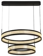 LED Stmievateľný luster na lanku LED/70W/230V čierna + diaľkové ovládanie