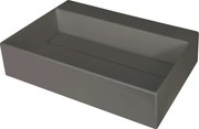 Deante Umývadlo na dosku Correo 60x40 cm - CQR TU4M, granit, antracit metalic