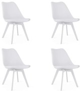 Set štyroch jedálenských stoličiek MARK biely (4 ks)