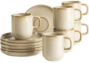 Mäser Súprava šálok na espresso s podšálkami Cordelia Sand, 6+6 ks