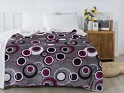 XPOSE® Mikroplyšová deka HEDVIKA s baránkom - sivá/slivková 200x220 cm