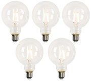 Sada 5 inteligentných LED žiaroviek E27 G95 4,5 W 470 lm 2700-6500 K