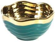 DEKORAČNÁ KERAMICKÁ MISKA MAJA (01) 14X14X8 CM TYRKYSOVÁ