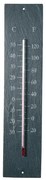 Nástenný bridlicový vonkajší teplomer Esschert Design Plain, 45 x 10 cm