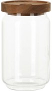 Sklenená dóza s akáciovým viečkom 700 ml, 0,7 l