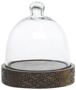 Drevený servírovací podnos s poklopom Flowers Tours - Ø 15*15 cm