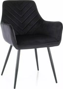 SI Fig Velvet stolička čierna