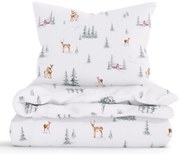 Vianočné bavlnené obliečky Renforcé - Zimný les