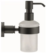 Duravit 99164600 - Nástenný dávkovač mydla D-CODE 390 ml mliečne sklo/matná čierna
