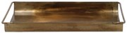 Mosadzný antik kovový dekoračný podnos Debra - 23*15*3 cm