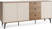 Veľká komoda 180 cm do jedálne so zásuvkami na nožičkách kašmír/orech royal Aurena AU5