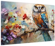 Obraz - Maľovaná sova (90x60 cm)