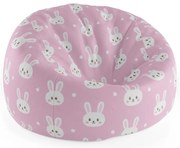 Sedací vak Cocoon zajačiky - detský, ružová