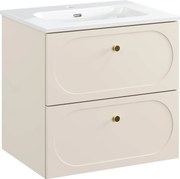 Comad Kúpeľňová skrinka s keramickým umývadlom Donna Sand 60 cm - béžový piesok