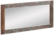 furniture-nabytek.cz - Masívne kúpeľňové zrkadlo Sumana II z recyklovaného dreva, lakované, hnedé – 130×60 cm