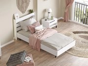 Jednolôžková posteľ 100 cm Nimelo 6 (biela) (s roštom). Akcia -30%. Vlastná spoľahlivá doprava až k Vám domov. 1094843