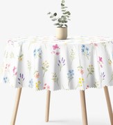 Goldea okrúhly teflónový obrus - kvetinová záhrada Ø 100 cm