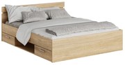 Posteľ, 160x200, dub sonoma, MICHIGAN NEW