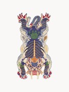 Ručne tuftovaný vlnený koberec Dragon