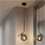 BRILAGI - Luster na lanku DIOR 1xE27/60W/230V čierna/dymová sivá