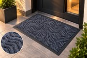 Textilná rohožka EMBOSSED T-004 TMAVOSIVÁ rozmer: 43x75 cm