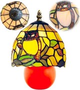 Detská lampa Tiffany ORANGE vitráž SOVA 23*Ø15 1*E14