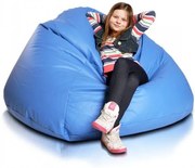 INTERMEDIC SK - Sedací vak MAXI 140x70 cm | extra veľký vak na sedenie a ležanie, 570 l Farba: E19 - Modrá svetlá (Ekokoža)