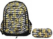 St.RIGHT Školský set trojkomorový batoh + puzdro Tropical Party