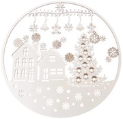 Drevená vianočná dekorácia na stenu Perníček, 37 cm