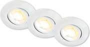 Briloner 7586036 - SADA 3xLED kúpeľňových podhľadových svietidiel KLIRA 1xLED/4,9W/230V IP23 biela