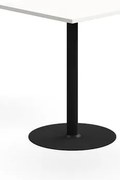 Barový stôl VERTICUS, 700x700x900 mm, biela/čierna