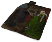 Sablio Plážová deka Svadba manželov - Jan van Eyck: 200x140 cm