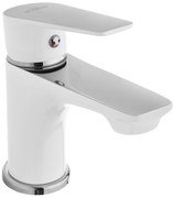 Invena Dokos, umývadlová batéria, biela-chrómová, INV-BU-19-002-V