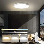 Immax NEO 07315L-LED Stmievateľné stropné svietidlo SEMPLICI 96W/230V priemer 80 cm Wi-Fi Tuya biela + diaľkový ovládač