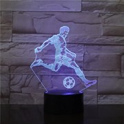 3Dmix 3DL-CLK042 – 3D LED nočná lampa - Futbalista (Hodiny s budíkom)