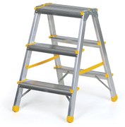 Obojstranné hliníkové schodíky ALVE EUROSTYL, 2x3 stupne, výška 0,61 m