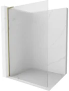 Mexen Kioto L, sprchová zástena Walk-In 70 x 200 cm, 8mm sklo s rebrovým vzorom, zlatý lesklý profil,800-070-103-50-09