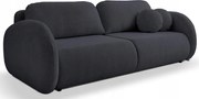 Pohovka trojsedačka Ovalia (tmavosivá čierna)