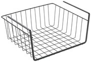 Čierny závesný kuchynský košík Metaltex, dĺžka 30 cm