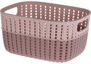 Plastový košík Duo, ružová, 23,5 x 17,5 x 11,5 cm
