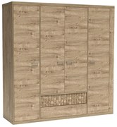 Šatníková skriňa Nature 03 (s LED osvetlením) (dub ribbeck). Akcia -20%. Vlastná spoľahlivá doprava až k Vám domov. 1057907
