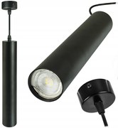 ECOLIGHT GU10 čierne LED rúrkové závesné svietidlo