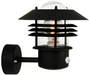 Nordlux -Vonkajšie nástenné svietidlo so senzorom VEJERS 1xE27/60W/230V IP54 čierne