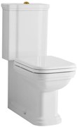Kerasan Kerasan, WALDORF WC kombi, spodný/zadný odpad, biela-bronz, WCSET18-WALDORF