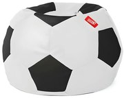 Sedací vak lopta ekokoža bielo-čierny