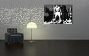 Ručne maľovaný POP Art obraz Muhamad Ali 3 dielny  ali2