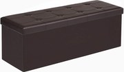 Taburetka 120 L, lavica s úložným priestorom, nosnosť 300 kg, hnedá