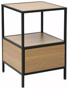 Noční stolek Geo S dub přírodní/černý mat