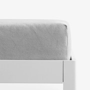 Goldea froté plachta s napínacou gumou - sivá 180 x 200 cm